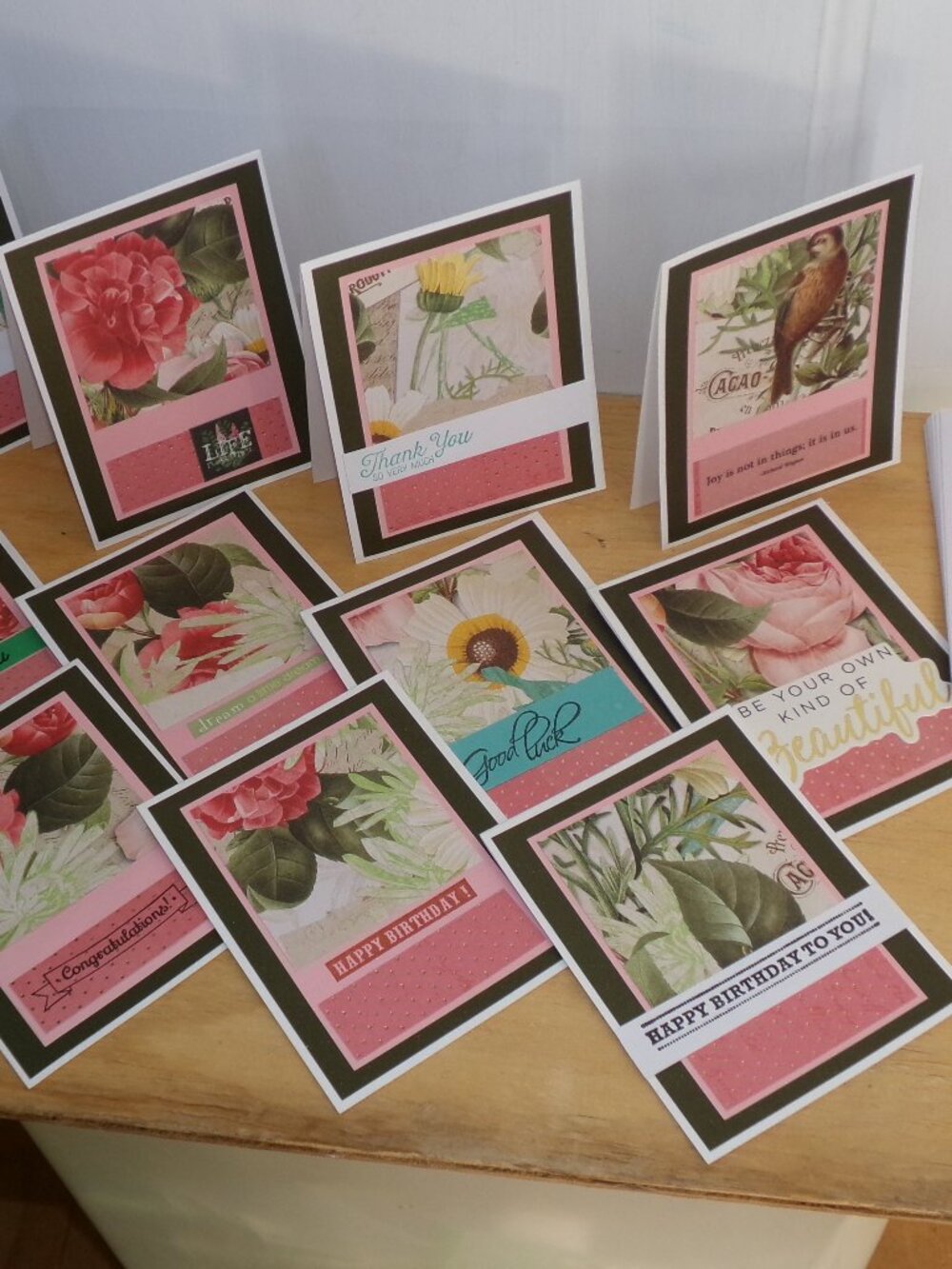 **Moving Sale** Handmade Set of 12 NWT Floral Greeting Card Set
